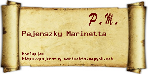 Pajenszky Marinetta névjegykártya